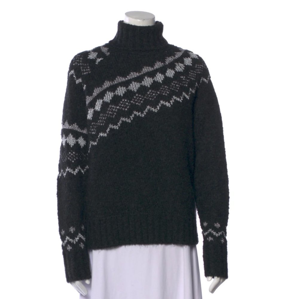 DEREK LAM 10 CROSBY Striped Turtleneck Sweater